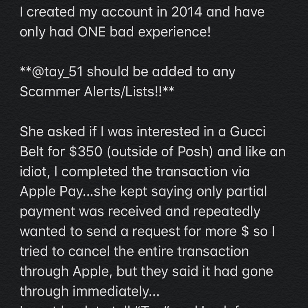 Scammer Alert!! @Tay_51